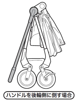ベビーカーepaの保管のしかたイラスト